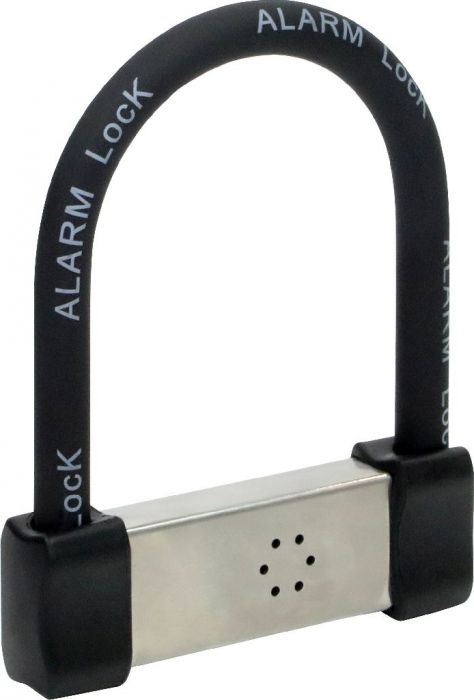 Lock - 18mm U-lock, 230x180x35, Alarm, Black