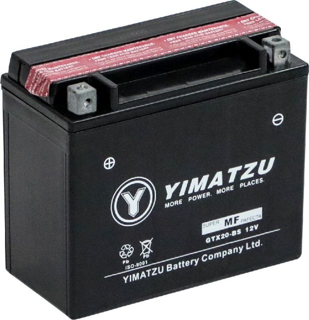 Battery - GTX20-BS Yimatzu, AGM, Maintenance Free