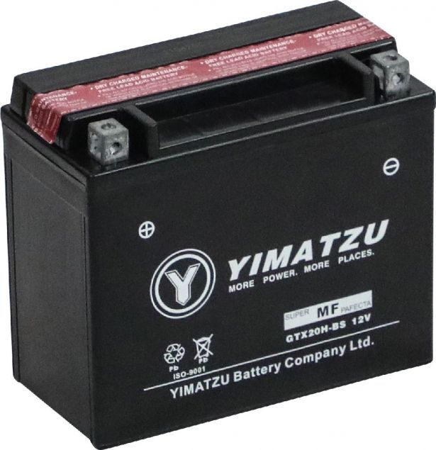 Battery - GTX20H-BS Yimatzu, AGM, Maintenance Free