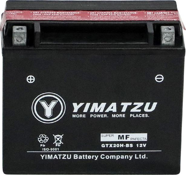 Battery - GTX20H-BS Yimatzu, AGM, Maintenance Free