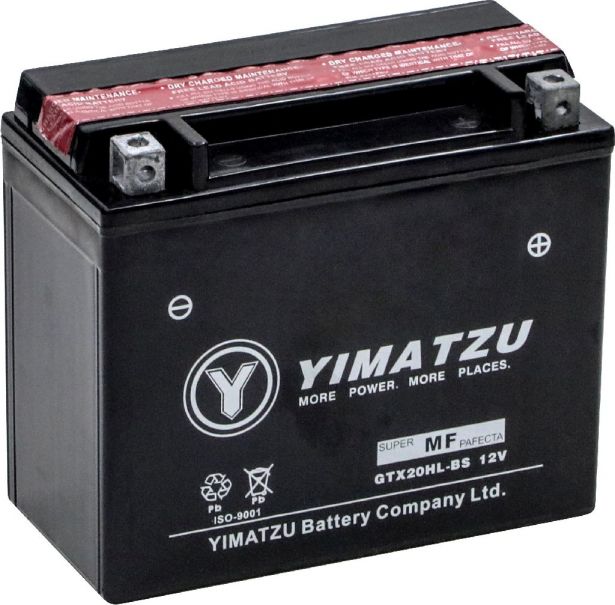 Battery - GTX20HL-BS Yimatzu, AGM, Maintenance Free