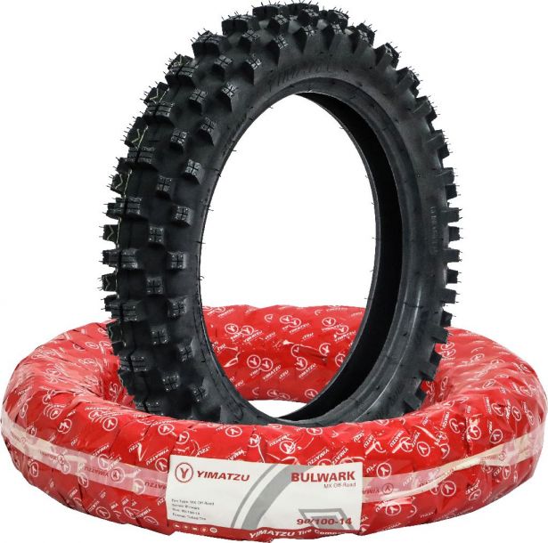 Tire - Yimatzu Bulwark 90/100-14, 14 Inch, Dirt Bike/MX