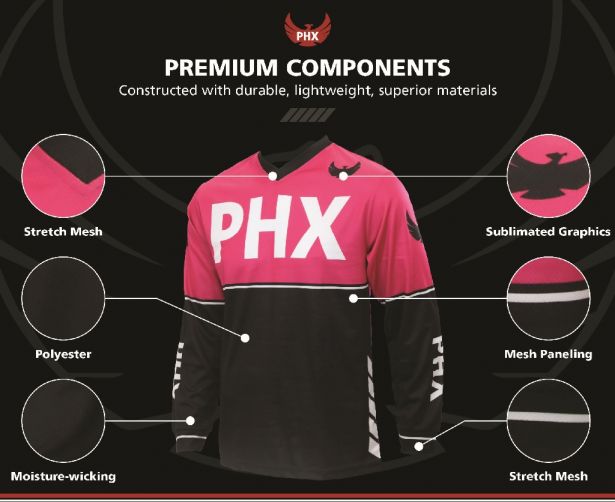 PHX Helios Jersey - Surge, Pink, Adult, Small