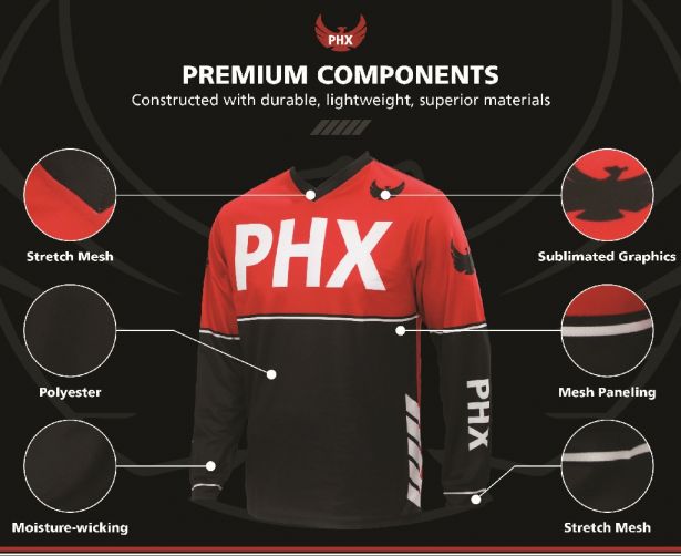 PHX Helios Jersey - Surge, Red, Youth, Small