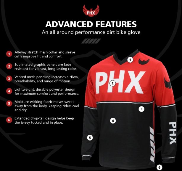 PHX Helios Jersey - Surge, Red, Youth, Small