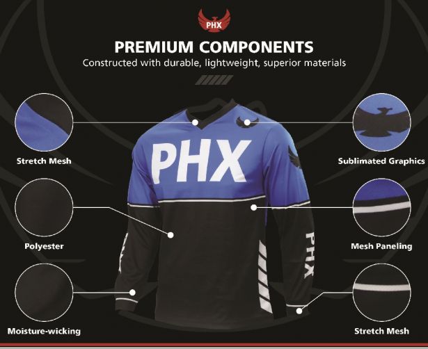 PHX Helios Jersey - Surge, Blue, Youth, XL