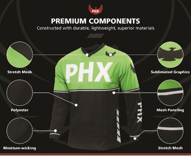 PHX Helios Jersey - Surge, Green, Adult, Medium