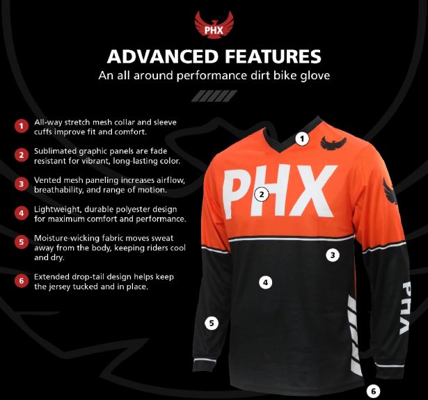 PHX Helios Jersey - Surge, Orange, Adult, Small