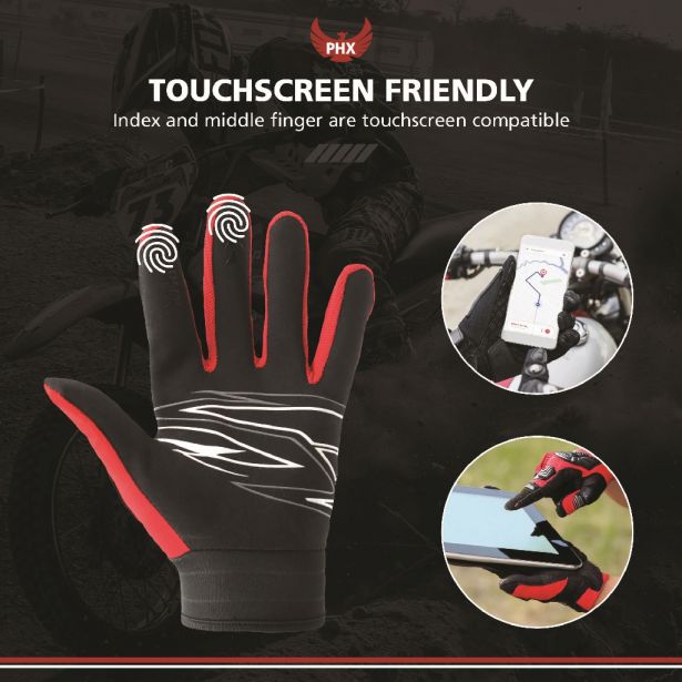 PHX Mudclaw Gloves - Tempest, Red, Adult, Small