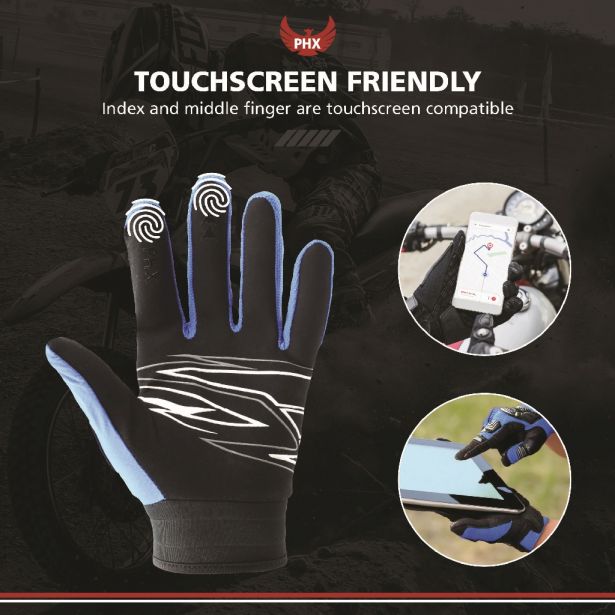 PHX Mudclaw Gloves - Tempest, Blue, Adult, Small
