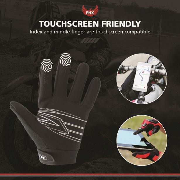 PHX Firelite Gloves - Tempest, Black, Youth, Large