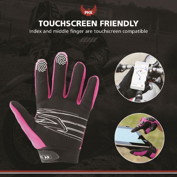 PHX Firelite Gloves - Tempest, Pink, Youth, Small