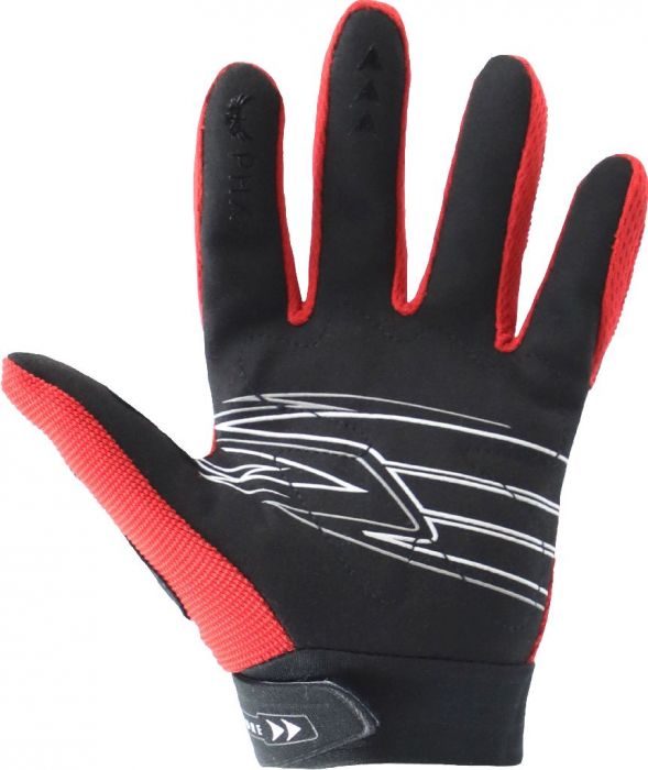 PHX Firelite Gloves - Tempest, Red, Youth, Small