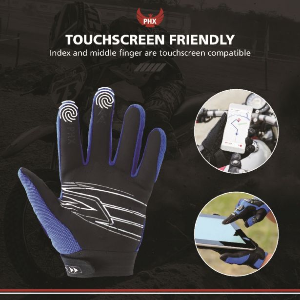 PHX Firelite Gloves - Tempest, Blue, Youth, Medium