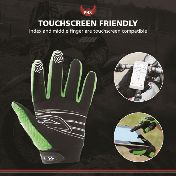 PHX Firelite Gloves - Tempest, Green, Youth, Small
