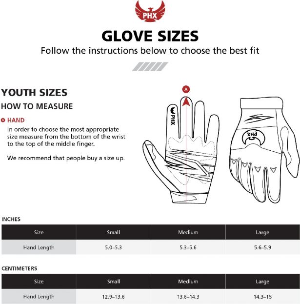 PHX Firelite Gloves - Tempest, Green, Youth, Small