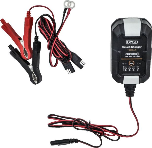 Charger - 3 Stage Universal Battery Charger, 1A Charging Current