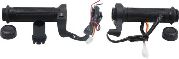 Heated Grips - Universal 22mm/27mm, 3-Stage, Dual Cable Twist Throttle