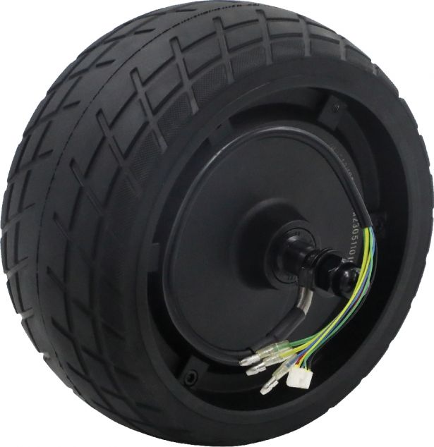 Electric Motor & Wheel Assembly - 48V, 800W, SHOK Scooters Graviton