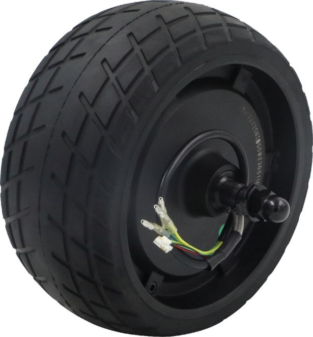Electric Motor & Wheel Assembly - 48V, 800W, SHOK Scooters Graviton