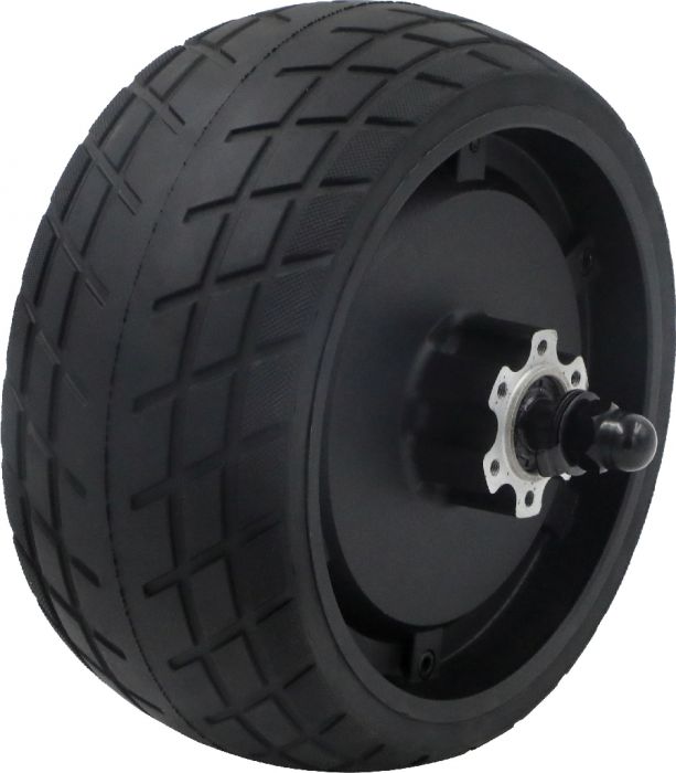 Electric Motor & Wheel Assembly - 48V, 800W, SHOK Scooters Graviton