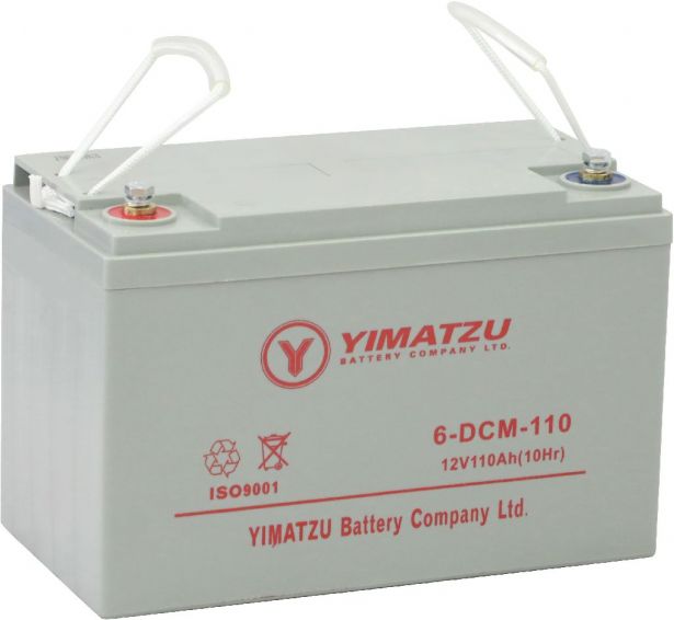 Battery - EV12110 / 6-DCM-110 / 6-DZM-110 / 6-FM-110, AGM, 12V 110Ah, Yimatzu, Threaded Terminals