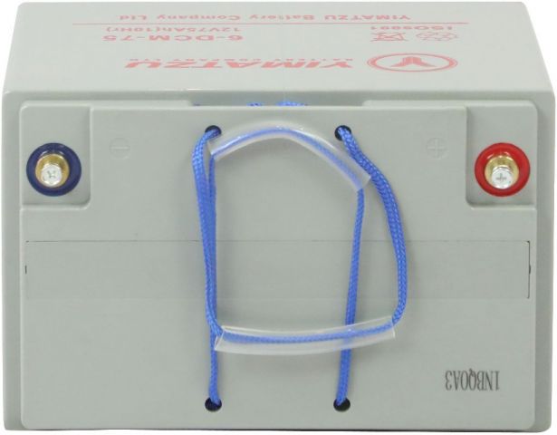 Battery - EV12750 / 6-DCM-75 / 6-DZM-75 / 6-FM-75, Group 24, AGM, 12V 81Ah, Yimatzu, Threaded Terminals