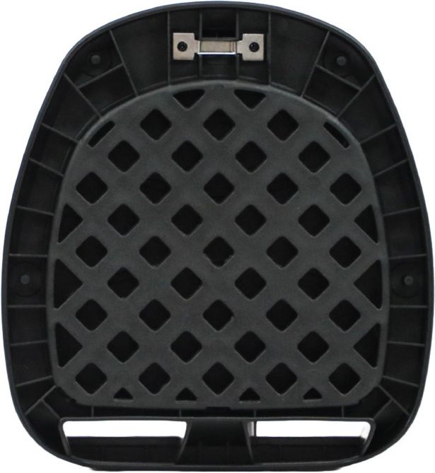 Tail Storage Box - 34L Black Rounded Motorcycle & Scooter Trunk, PHX Gen2, Quick Release, Backrest
