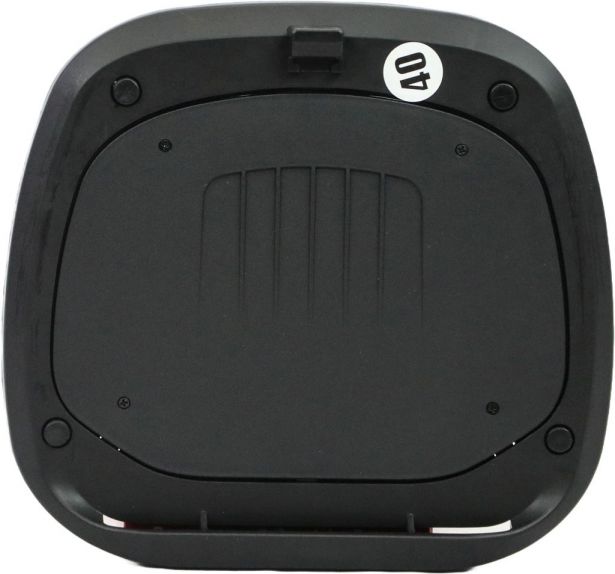 Tail Storage Box - 40L Black Rounded Motorcycle & Scooter Trunk, PHX Gen2, Quick Release, Backrest