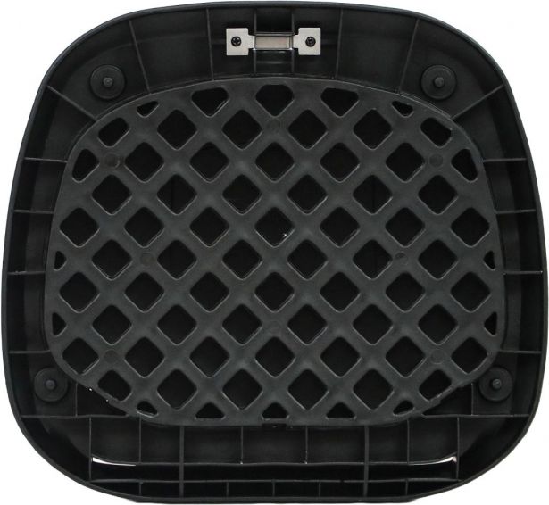 Tail Storage Box - 40L Black Rounded Motorcycle & Scooter Trunk, PHX Gen2, Quick Release, Backrest