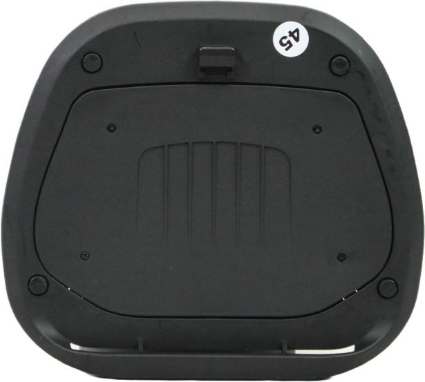 Tail Storage Box - 45L Carbon Motorcycle & Scooter Trunk, PHX Gen2, Quick Release, Dual Backrest, Corner Reflectors