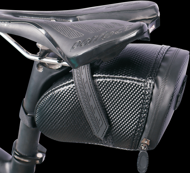 Rear Tail Bag - Ebike / Bicycle Rear Tail Bag, Universal Mount, Black & Carbon(BKH004)