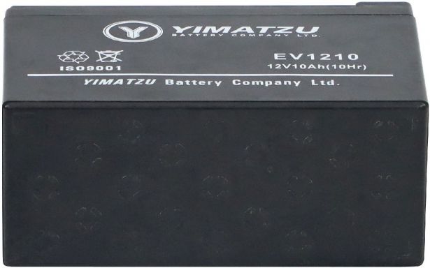 Battery - EV1210, 12V 10AH, Yimatzu, T2 Terminals