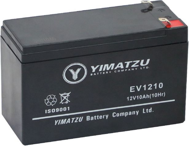 Battery - EV1210, 12V 11AH, Yimatzu, T2 Terminals