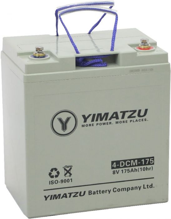 Battery - EV8175 / 4-DCM-175 / 4-DZM-175 / 4-FM-175, AGM, 8V 175Ah, Yimatzu