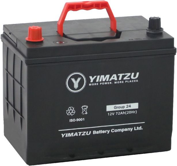 Battery - Group 24 Automotive, 12V 72Ah, 580CCA, SLA, MF, Yimatzu