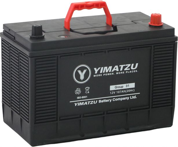Battery - Group 30H Automotive,  12V 107Ah, 900CCA, SLA, MF, Yimatzu