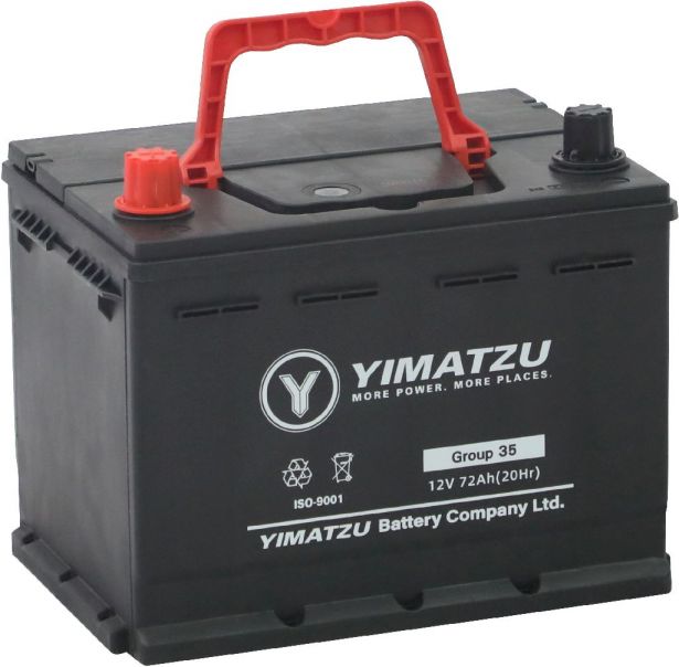 Battery - Group 35 Automotive,  12V 72Ah, 550CCA, SLA, MF, Yimatzu