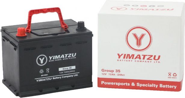 Battery - Group 35 Automotive,  12V 72Ah, 550CCA, SLA, MF, Yimatzu
