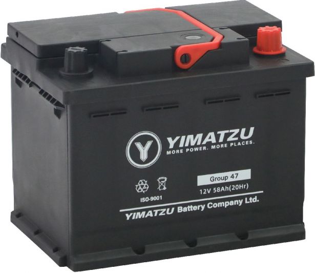 Battery - Group 47 / H5 / LN2 Automotive,  12V 58Ah, 620CCA, SLA, MF, Yimatzu