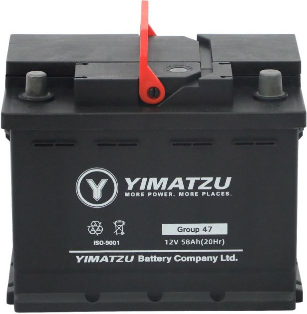 Battery - Group 47 / H5 / LN2 Automotive,  12V 58Ah, 620CCA, SLA, MF, Yimatzu