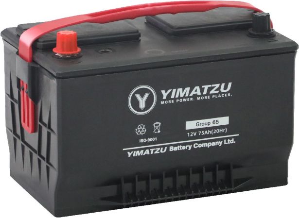 Battery - Group 65 Automotive,  12V 75Ah, 630CCA, SLA, MF, Yimatzu