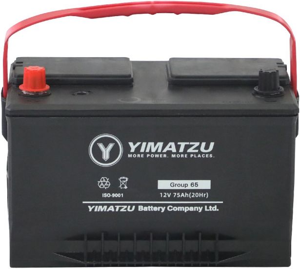 Battery - Group 65 Automotive,  12V 75Ah, 630CCA, SLA, MF, Yimatzu