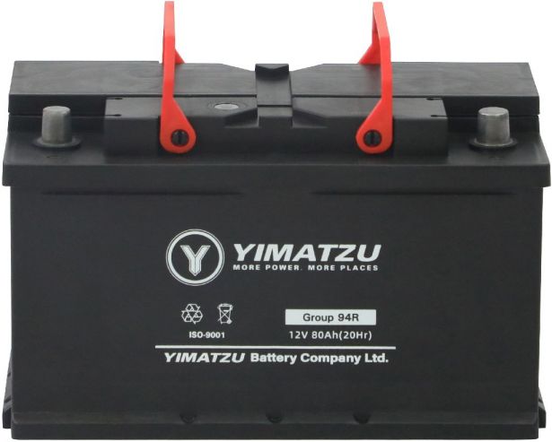 Battery - Group 94R / H7 / LN4 Automotive, 12V 80Ah, 825CCA, SLA, MF, Yimatzu