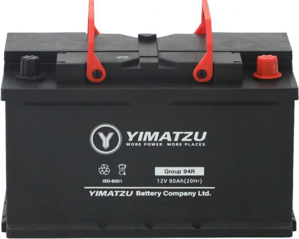 Battery - Group 94R / H7 / LN4 Automotive, 12V 80Ah, 825CCA, SLA, MF, Yimatzu