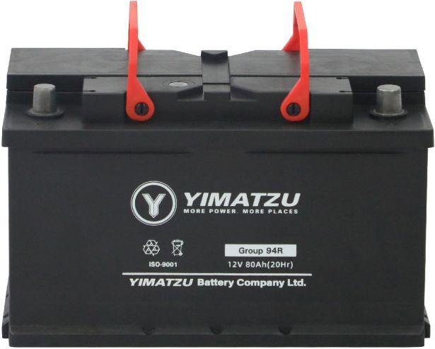 Battery - Group 94R Automotive,  12V 80Ah, 825CCA, SLA, MF, Yimatzu