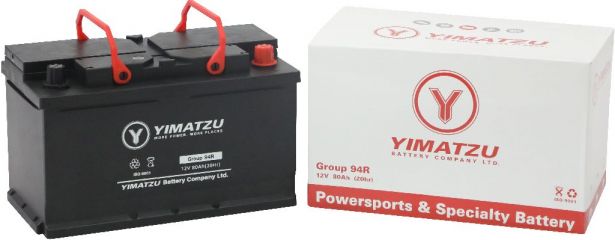 Battery - Group 94R Automotive,  12V 80Ah, 825CCA, SLA, MF, Yimatzu