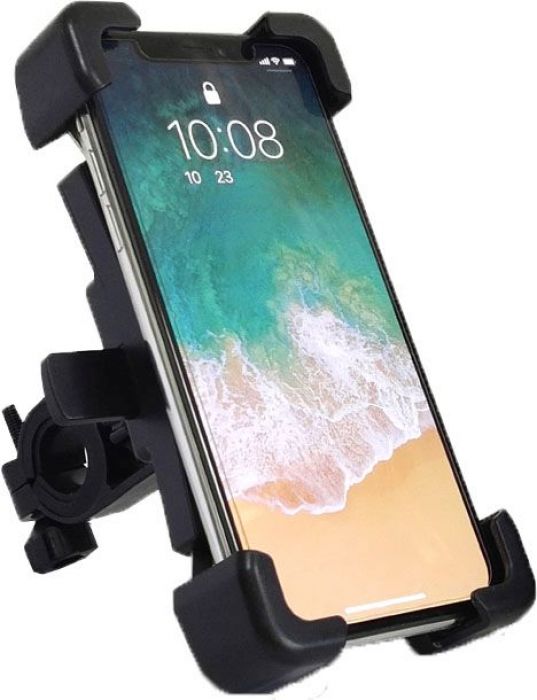 Cell Phone Mount - 4 Corner Profile, 4.5-7.2 Inch Phones, 20-30mm Handlebar Mount