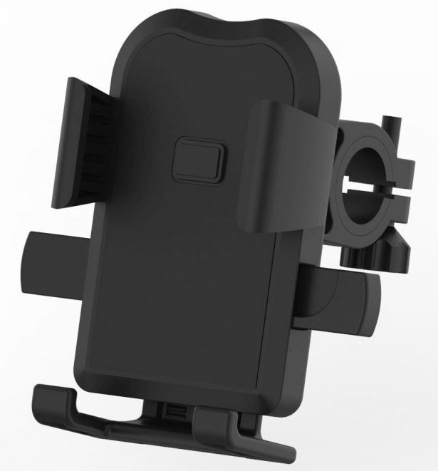 Cell Phone Mount - Side & Bottom Support Profile, 4.5-7.2 Inch Phones, 20-30mm Handlebar Mount, With Umbrella