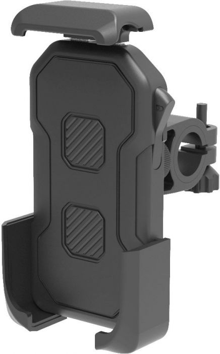 Cell Phone Mount - 2 Corner & Upper Support Profile, 4.5-7.2 Inch Phones, 20-30mm Handlebar Mount
